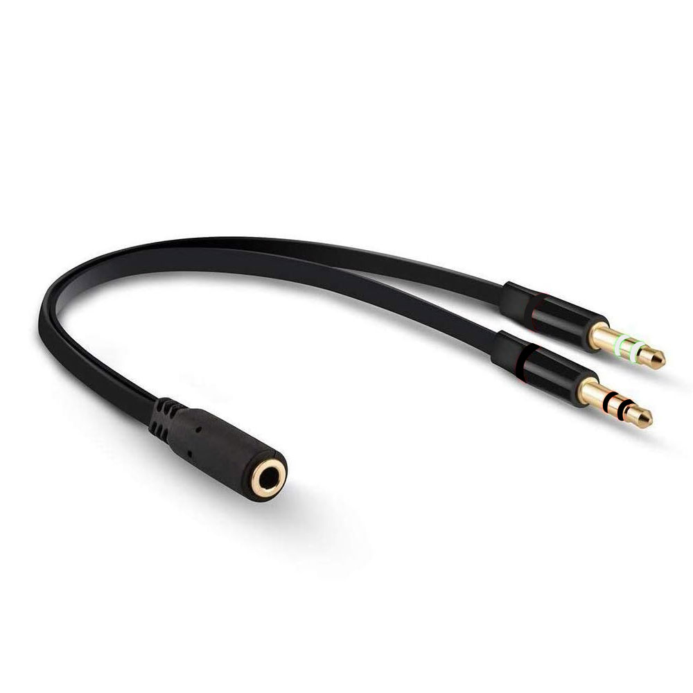 3.5mm Audio Headphone and Mic Splitter Cable LatestGadget